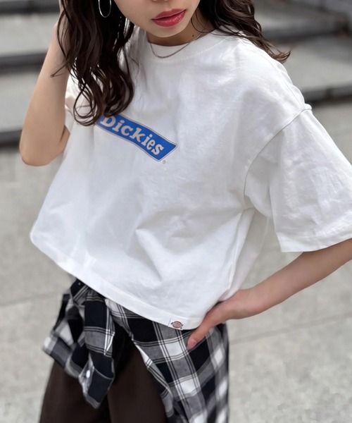 Dickies(ディッキーズ)の「【Dickies】天竺アイコンロゴ ショートスリーブTee 5287-5700 MNY(Tシャツ/カットソー・レディース・ホワイト/ブラック・M)」の5枚目の写真