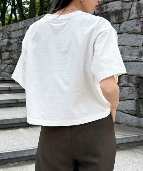 Dickies(ディッキーズ)の「【Dickies】天竺アイコンロゴ ショートスリーブTee 5287-5700 MNY(Tシャツ/カットソー・レディース・ホワイト/ブラック・M)」の6枚目の写真