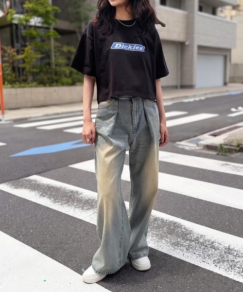 Dickies(ディッキーズ)の「【Dickies】天竺アイコンロゴ ショートスリーブTee 5287-5700 MNY(Tシャツ/カットソー・レディース・ホワイト/ブラック・M)」の15枚目の写真