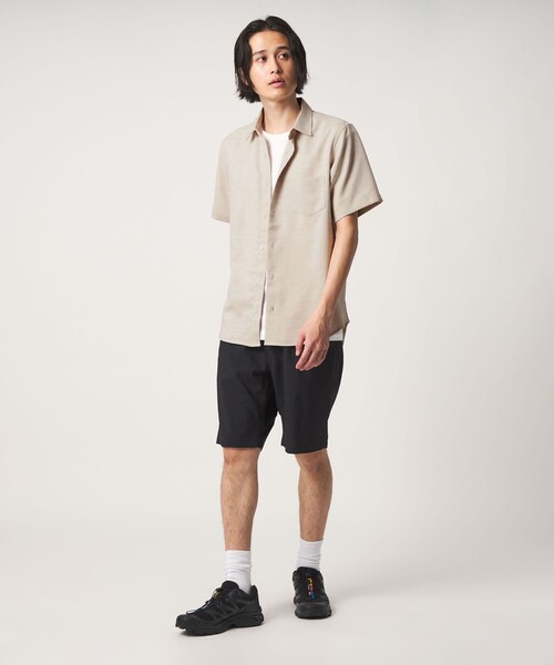 A DAY IN THE LIFE UNITED ARROWS(アデイインザライフユナイテッドアローズ)の「リネンライク スラブオックスフォード レギュラーカラーシャツ-吸水速乾・通気性-<A DAY IN THE LIFE>(シャツ/ブラウス・メンズ・ネイビー/オレンジ/ナチュラル・M/L/S)」の5枚目の写真