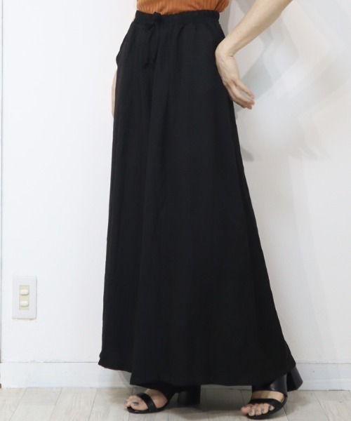 DISKEEN SURE(ディスキーンシュアー)の「たっぷり贅沢用尺使い きれいめスカーチョ ワイドパンツ(その他パンツ・レディース・ブルー/ベージュ/チャコール/ネイビー/ブラック/キャメル・FREE)」の10枚目の写真