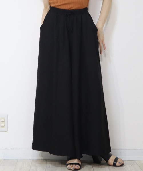 DISKEEN SURE(ディスキーンシュアー)の「たっぷり贅沢用尺使い きれいめスカーチョ ワイドパンツ(その他パンツ・レディース・ブルー/ベージュ/チャコール/ネイビー/ブラック/キャメル・FREE)」の13枚目の写真