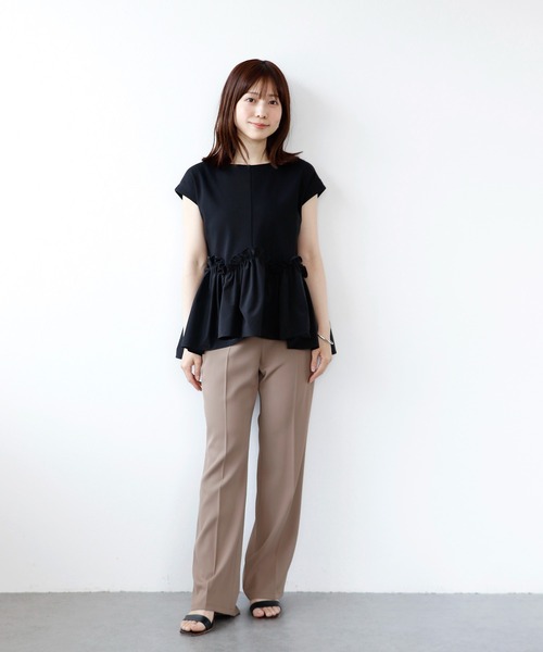 Sirin(シリン)の「ドッキングペプラムデザイントップス(シャツ/ブラウス・レディース・ブラック/ベージュ/オフホワイト・FREE)」の20枚目の写真