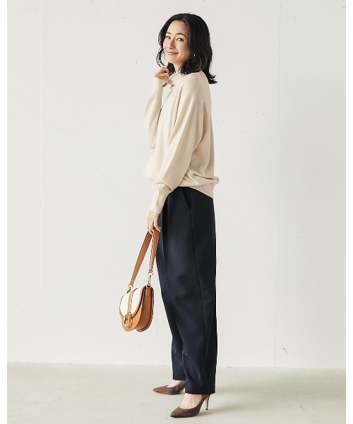 DoCLASSE( ドゥクラッセ)の「ストレッチWクロス・カーブパンツ(その他パンツ・レディース・オフホワイト/ダークネイビー・11/13/9)」の14枚目の写真