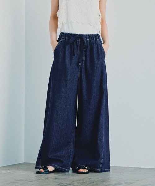 LEPSIM(レプシィム)の「スーパーワイドデニムパンツ 878906(デニムパンツ・レディース・ブルー/ブラック/インディゴブルー・TALL/FREE)」の3枚目の写真