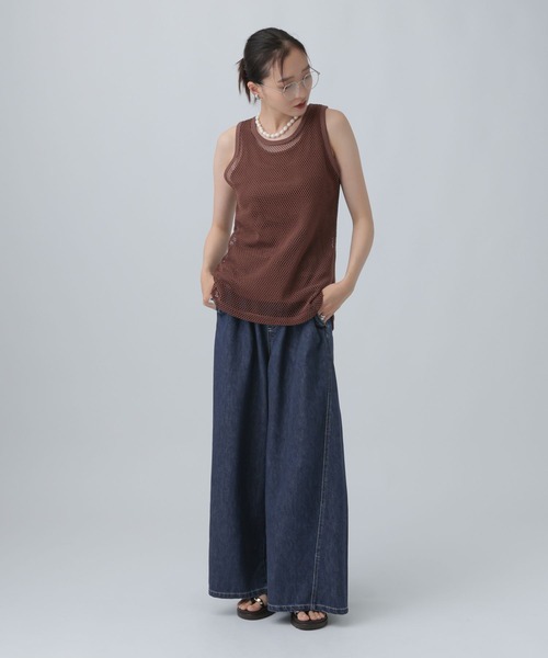 LEPSIM(レプシィム)の「スーパーワイドデニムパンツ 878906(デニムパンツ・レディース・ブルー/ブラック/インディゴブルー・TALL/FREE)」の8枚目の写真