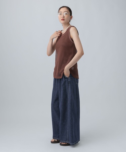 LEPSIM(レプシィム)の「スーパーワイドデニムパンツ 878906(デニムパンツ・レディース・ブルー/ブラック/インディゴブルー・TALL/FREE)」の9枚目の写真