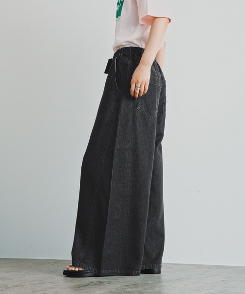 LEPSIM（レプシィム）の「スーパーワイドデニムパンツ　878906（デニムパンツ・レディース・ブルー/ブラック/インディゴブルー・TALL/FREE）」の22枚目の写真