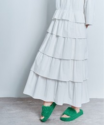ドライタッチ 4段 ティアード ロング スカート