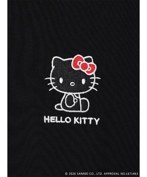 sanrio(サンリオ)の「【サンリオキャラクターズ】【大きいサイズ】クルーネック刺繍Tシャツ(Tシャツ/カットソー・レディース・パープル/ブラック/ダークグレー・XX-LARGE/XXX-LARGE)」の17枚目の写真