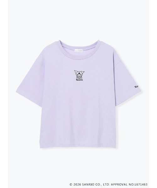 sanrio(サンリオ)の「【サンリオキャラクターズ】【大きいサイズ】クルーネック刺繍Tシャツ(Tシャツ/カットソー・レディース・パープル/ブラック/ダークグレー・XX-LARGE/XXX-LARGE)」の8枚目の写真