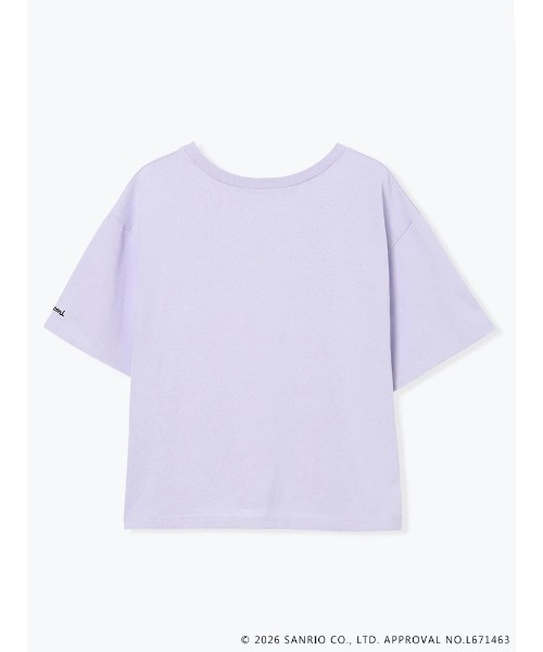 sanrio(サンリオ)の「【サンリオキャラクターズ】【大きいサイズ】クルーネック刺繍Tシャツ(Tシャツ/カットソー・レディース・パープル/ブラック/ダークグレー・XX-LARGE/XXX-LARGE)」の9枚目の写真