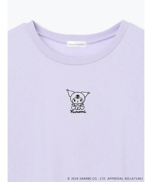 sanrio(サンリオ)の「【サンリオキャラクターズ】【大きいサイズ】クルーネック刺繍Tシャツ(Tシャツ/カットソー・レディース・パープル/ブラック/ダークグレー・XX-LARGE/XXX-LARGE)」の10枚目の写真