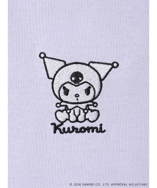 sanrio(サンリオ)の「【サンリオキャラクターズ】【大きいサイズ】クルーネック刺繍Tシャツ(Tシャツ/カットソー・レディース・パープル/ブラック/ダークグレー・XX-LARGE/XXX-LARGE)」の15枚目の写真