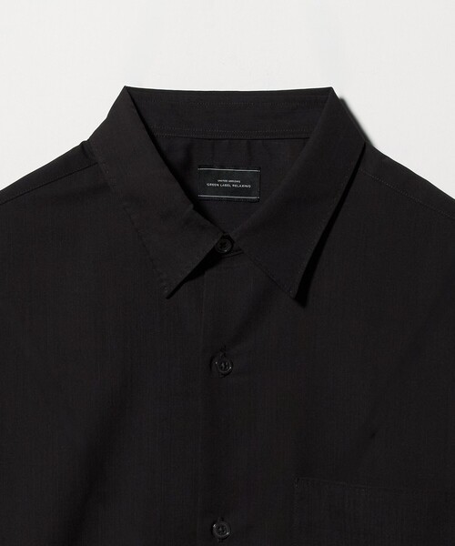 green label relaxing(グリーンレーベルリラクシング)の「ウォッシャブル TW サイロ ジャストルーズ レギュラーカラー 半袖 シャツ -通気性・接触冷感-(シャツ/ブラウス・メンズ・ダークブラウン/ネイビー/ケリーグリーン・M/L/S/XL)」の13枚目の写真