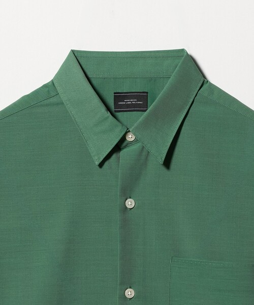 green label relaxing(グリーンレーベルリラクシング)の「ウォッシャブル TW サイロ ジャストルーズ レギュラーカラー 半袖 シャツ -通気性・接触冷感-(シャツ/ブラウス・メンズ・ダークブラウン/ネイビー/ケリーグリーン・M/L/S/XL)」の20枚目の写真