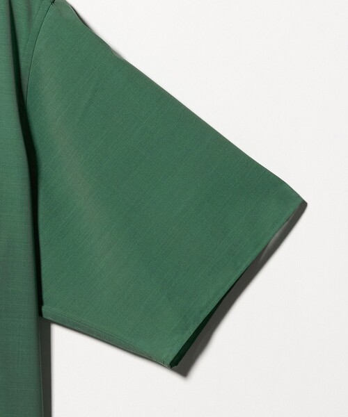 green label relaxing(グリーンレーベルリラクシング)の「ウォッシャブル TW サイロ ジャストルーズ レギュラーカラー 半袖 シャツ -通気性・接触冷感-(シャツ/ブラウス・メンズ・ダークブラウン/ネイビー/ケリーグリーン・M/L/S/XL)」の21枚目の写真