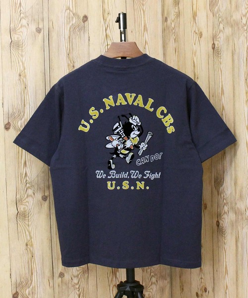 AVIREX(アヴィレックス)の「U.S. NAVAL CBs FLOCKY T-SHIRT(Tシャツ/カットソー・メンズ・ホワイト/ネイビー/ブラック・M/L/XL/XXL)」の3枚目の写真