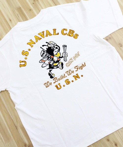 AVIREX(アヴィレックス)の「U.S. NAVAL CBs FLOCKY T-SHIRT(Tシャツ/カットソー・メンズ・ホワイト/ネイビー/ブラック・M/L/XL/XXL)」の15枚目の写真