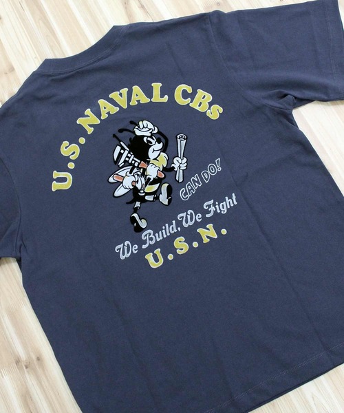 AVIREX(アヴィレックス)の「U.S. NAVAL CBs FLOCKY T-SHIRT(Tシャツ/カットソー・メンズ・ホワイト/ネイビー/ブラック・M/L/XL/XXL)」の6枚目の写真