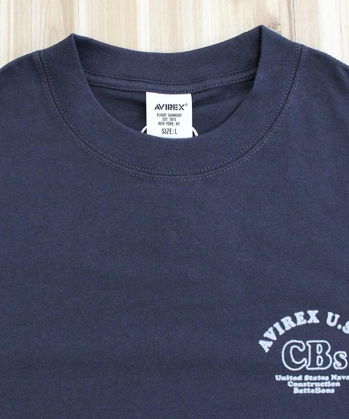 AVIREX(アヴィレックス)の「U.S. NAVAL CBs FLOCKY T-SHIRT(Tシャツ/カットソー・メンズ・ホワイト/ネイビー/ブラック・M/L/XL/XXL)」の7枚目の写真