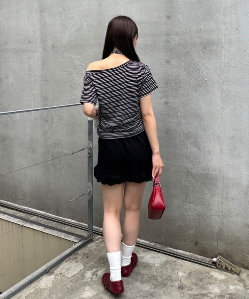 CIAOPANIC(チャオパニック)の「チョーカーセットボーダーTEE(Tシャツ/カットソー・レディース・サックスブルー/ブラック・FREE)」の11枚目の写真