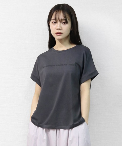 THE CELL.(ザセルドット)の「接触冷感ドライタッチコットン 袖ロールUP ドルマン ロゴTシャツ(Tシャツ/カットソー・レディース・ピンク/ブラック/チャコールグレー/オフホワイト・FREE)」の22枚目の写真