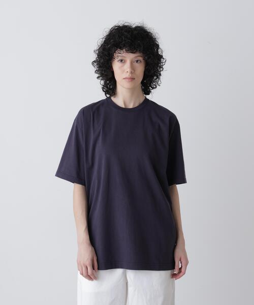 Y（ワイ）の「Ｙ / ORGANIC COTTON JERSEY SHORT SLEEVE T-SHIRT（Tシャツ/カットソー・メンズ・ホワイト/ネイビー・MEDIUM/SMALL/LARGE）」の2枚目の写真