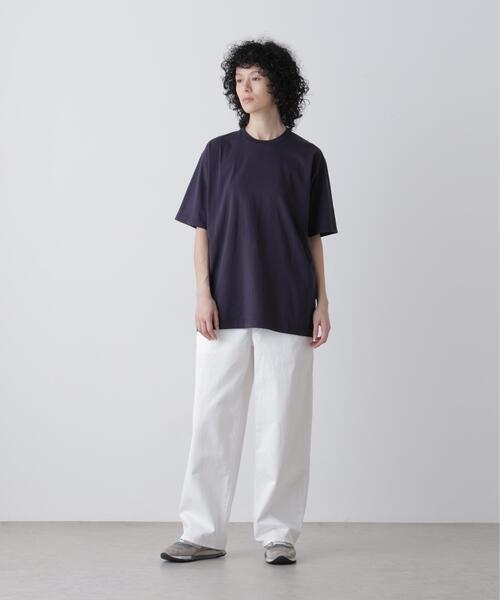 Y（ワイ）の「Ｙ / ORGANIC COTTON JERSEY SHORT SLEEVE T-SHIRT（Tシャツ/カットソー・メンズ・ホワイト/ネイビー・MEDIUM/SMALL/LARGE）」の4枚目の写真