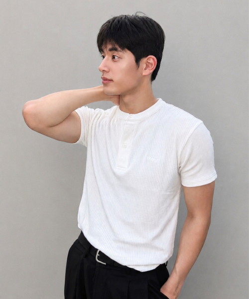 PROCESS(プロセス)の「Refined Henley Tee - White(Tシャツ/カットソー・メンズ・ホワイト・FREE)」の7枚目の写真