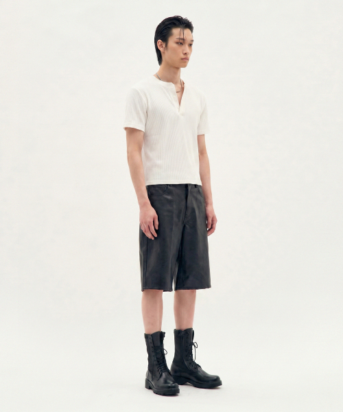 PROCESS(プロセス)の「Refined Henley Tee - White(Tシャツ/カットソー・メンズ・ホワイト・FREE)」の4枚目の写真