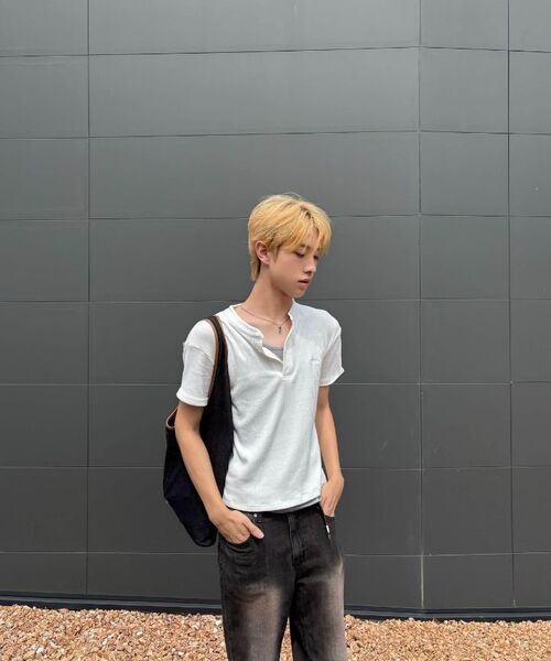 PROCESS(プロセス)の「Refined Henley Tee - White(Tシャツ/カットソー・メンズ・ホワイト・FREE)」の6枚目の写真