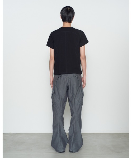 NVRFRGT(ネヴァーフォーゲット)の「PANNELD HALF SLEEVE T-SHIRT(Tシャツ/カットソー・メンズ・ホワイト/ダークブラック/ブラウン/ブラック・2/1)」の6枚目の写真