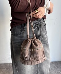 【WEB限定】フリンジドローストリングバッグ