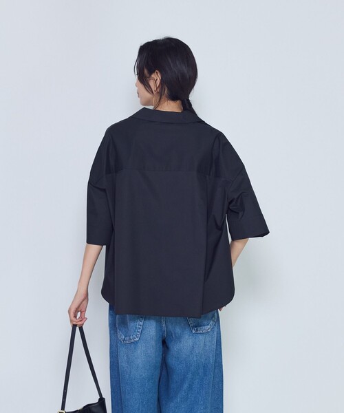 1er Arrondissement(プルミエアロンディスモン)の「タイプライタースキッパーハーフスリーブシャツ(シャツ/ブラウス・レディース・オフホワイト/ブラック系その他3・38/36)」の4枚目の写真