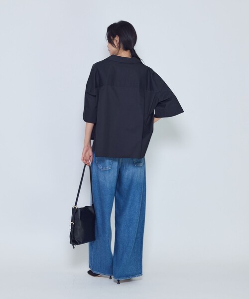 1er Arrondissement(プルミエアロンディスモン)の「タイプライタースキッパーハーフスリーブシャツ(シャツ/ブラウス・レディース・オフホワイト/ブラック系その他3・38/36)」の6枚目の写真