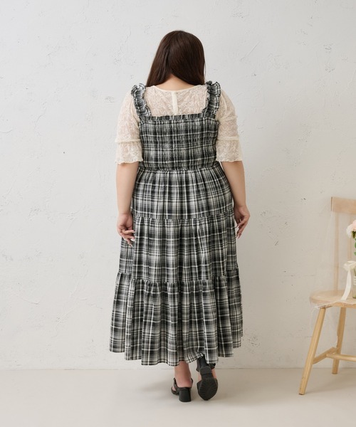 Louiosy(ルオシー)の「【Louiosy】【大きいサイズ】肩フリルティアードキャミワンピース(ワンピース・レディース・ブラック系その他/アイボリー・4L/3L/X-LARGE)」の20枚目の写真