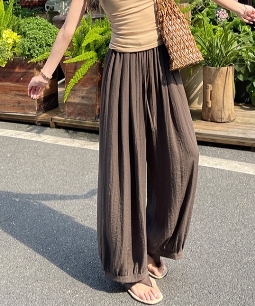 AMAJI（アマジ）の「テンセルリネン バルーンパンツ（その他パンツ・レディース・ホワイト/ベージュ/ネイビー/ブラウン・SMALL/MEDIUM/LARGE/X-LARGE）」の7枚目の写真