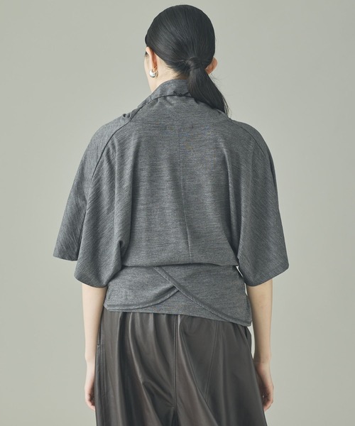 Curensology（カレンソロジー）の「Curensology(カレンソロジー)/ウールジャージープルオーバー（Tシャツ/カットソー・レディース・カーキ/ブラック/グレー/ネイビー・FREE）」の13枚目の写真