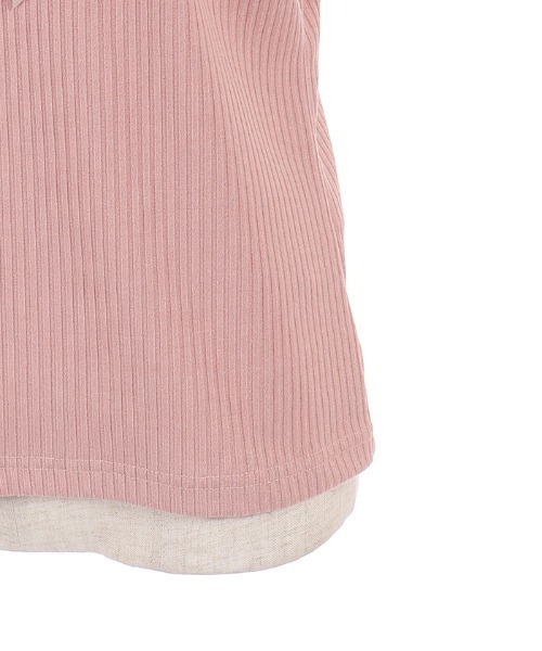 axes femme POETIQUE(アクシーズファムポエティック)の「ヨークフリルブロッキングPO(Tシャツ/カットソー・レディース・ピンク/ホワイト/ブラック・MEDIUM)」の5枚目の写真
