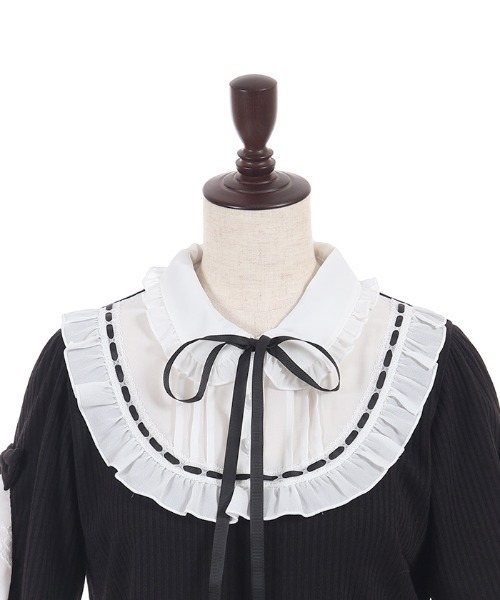 axes femme POETIQUE(アクシーズファムポエティック)の「ヨークフリルブロッキングPO(Tシャツ/カットソー・レディース・ピンク/ホワイト/ブラック・MEDIUM)」の18枚目の写真