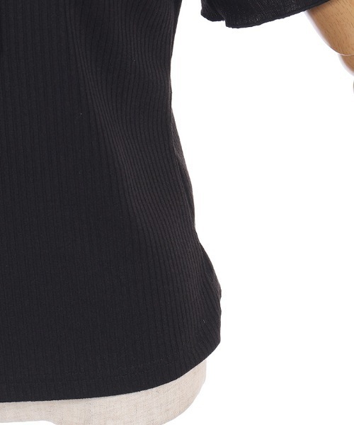 axes femme POETIQUE(アクシーズファムポエティック)の「ヨークフリルブロッキングPO(Tシャツ/カットソー・レディース・ピンク/ホワイト/ブラック・MEDIUM)」の19枚目の写真