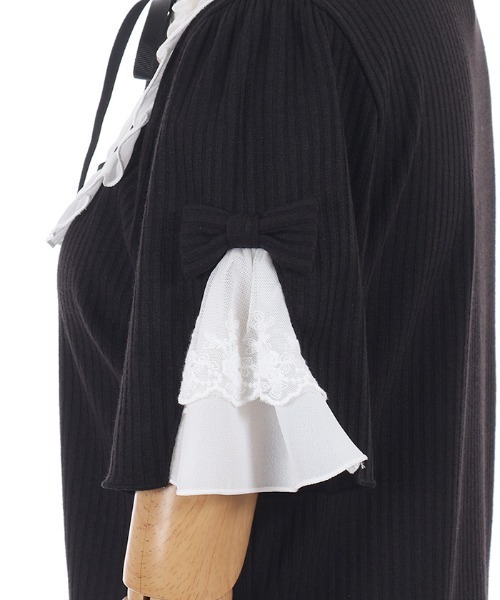 axes femme POETIQUE(アクシーズファムポエティック)の「ヨークフリルブロッキングPO(Tシャツ/カットソー・レディース・ピンク/ホワイト/ブラック・MEDIUM)」の21枚目の写真