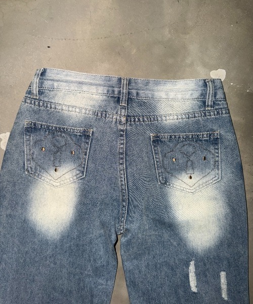 SHAGGIE(シャギー)の「ダメージデザインフレアデニム(デニムパンツ・レディース・ライトブルー・SMALL/MEDIUM)」の16枚目の写真