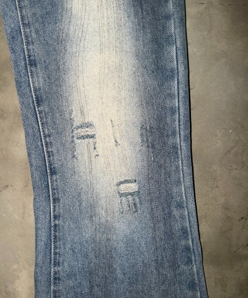 SHAGGIE(シャギー)の「ダメージデザインフレアデニム(デニムパンツ・レディース・ライトブルー・SMALL/MEDIUM)」の19枚目の写真