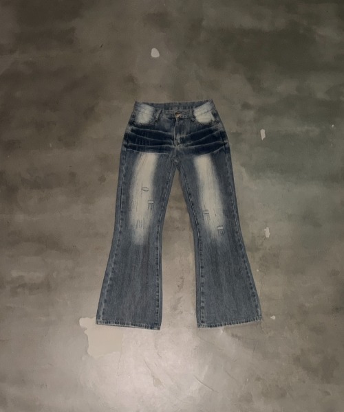 SHAGGIE(シャギー)の「ダメージデザインフレアデニム(デニムパンツ・レディース・ライトブルー・SMALL/MEDIUM)」の13枚目の写真