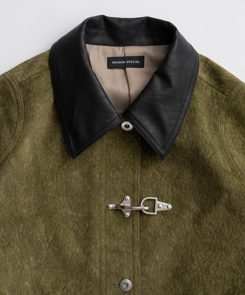 MAISON SPECIAL(メゾンスペシャル)の「【2026Autumn PRE-ORDER】Haircalf-Like Utility Jacket/ハラコライクユーティリティージャケット(ブルゾン・レディース・ベージュ/グリーン・FREE)」の15枚目の写真