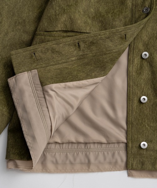 MAISON SPECIAL(メゾンスペシャル)の「【2026Autumn PRE-ORDER】Haircalf-Like Utility Jacket/ハラコライクユーティリティージャケット(ブルゾン・レディース・ベージュ/グリーン・FREE)」の16枚目の写真