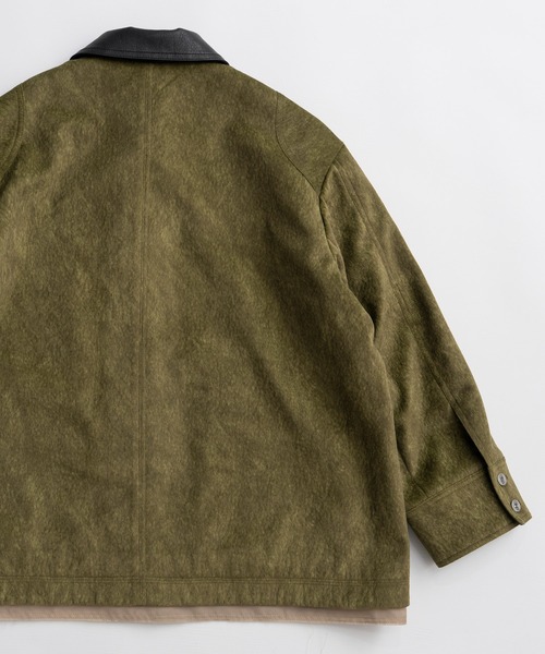 MAISON SPECIAL(メゾンスペシャル)の「【2026Autumn PRE-ORDER】Haircalf-Like Utility Jacket/ハラコライクユーティリティージャケット(ブルゾン・レディース・ベージュ/グリーン・FREE)」の21枚目の写真