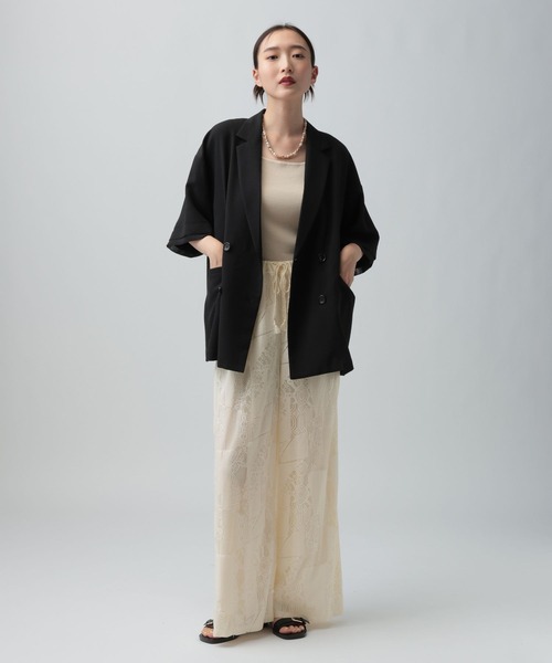 LEPSIM(レプシィム)の「2WAYレースパッチワークパンツ 1017903(その他パンツ・レディース・ブラック/オフホワイト・FREE)」の9枚目の写真